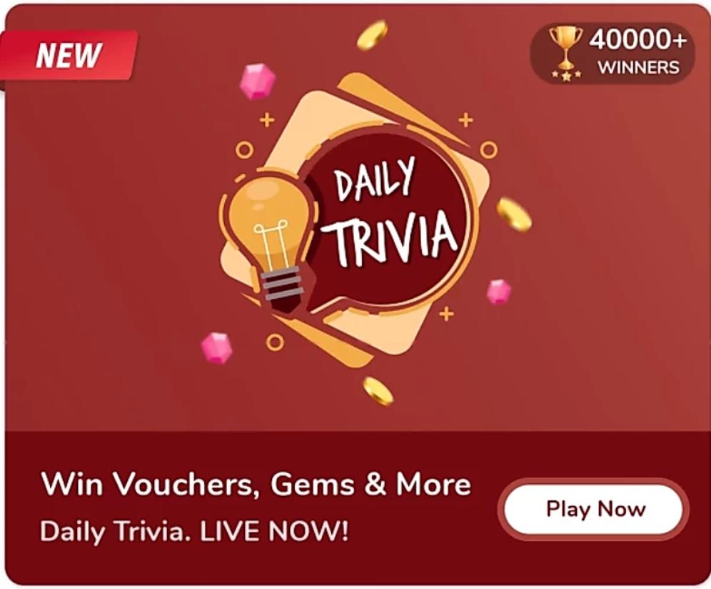 Flipkart Daily Trivia Quiz Answers